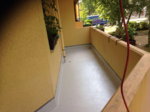 Getek Bodenbeschichtung Betonboden Balkon nachher